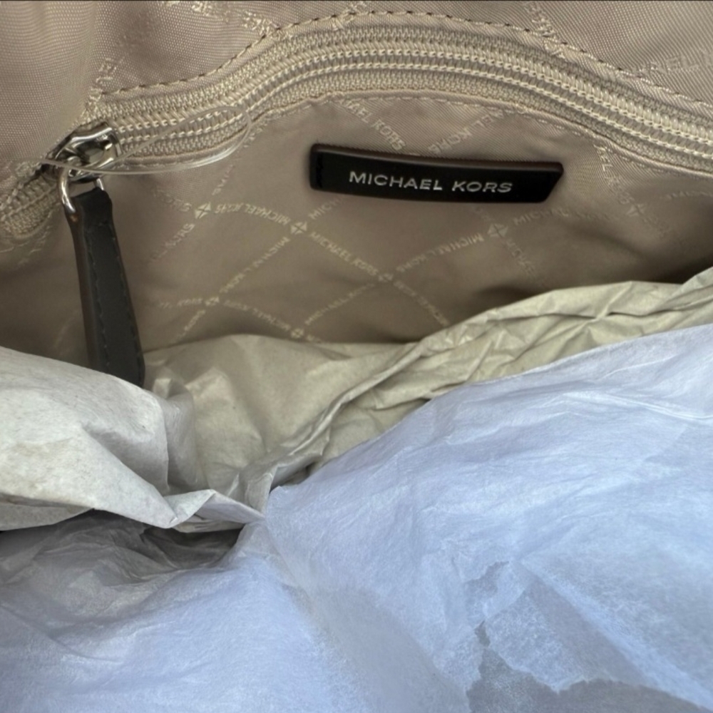 Michael Kors Mercer Medium Color-Block Belted Leather Satchel Large - Picture 9 of 12